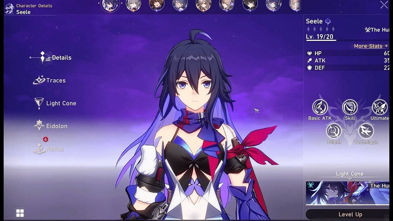 Selee character screen (Image via Honkai Star Rail)